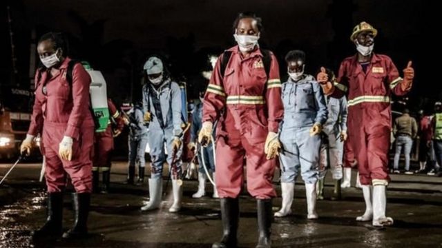 Maeneo ya umma yanyunyiziwa dawa Kenya
