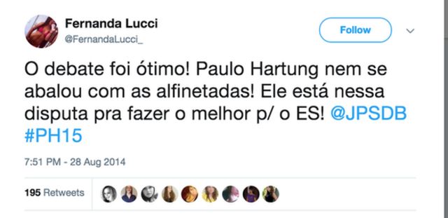 Captura de tela de perfil falso no Twitter