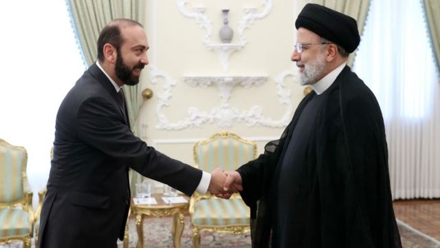 وزیر امور خارجه ارمنستان در سفر به تهران با ابراهیم رئیسی دیدار کرد