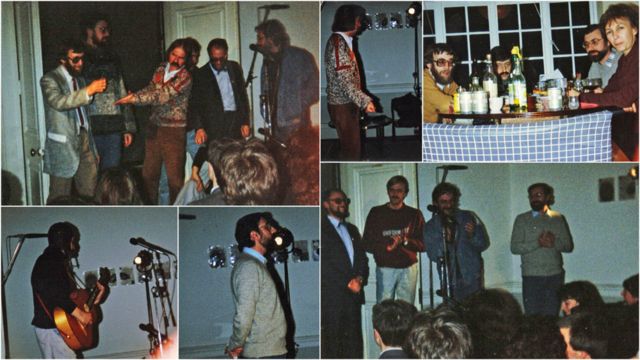 Поэтическое объединение "Альманах" выступает в Институте современного искусства в Лондоне в марте 1989 года
