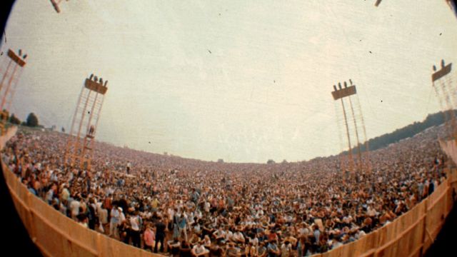 Asistentes al festival de Woodstock