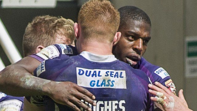 Jermaine McGillvary celebrates a try