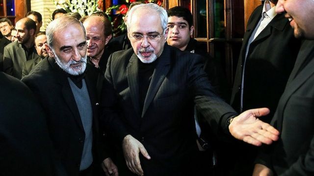 محمد جواد ظریف و حسین شریعتمداری