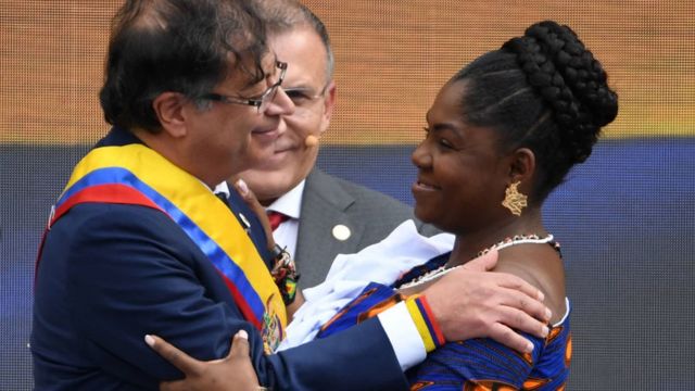 Gustavo Petro and the vice president, Francia Márquez.