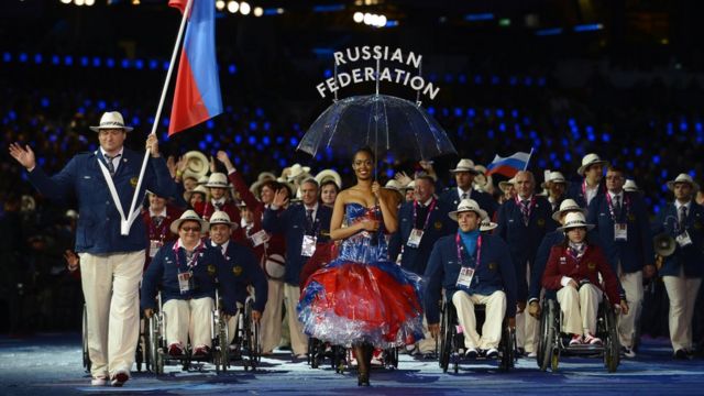 Delegación paralímpica de Rusia en Londres 2012.