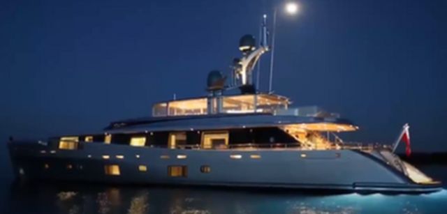 The 145-foot luxury yacht