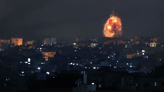 Ataque israelí en Gaza.