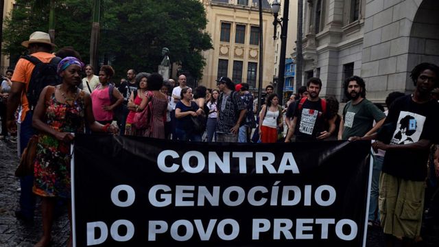 Protesta contra la letalidad policial en Brasil