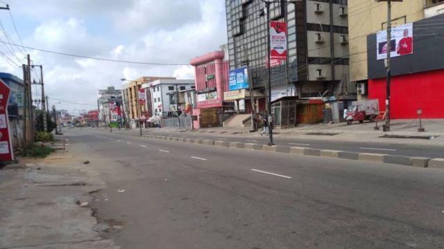 Empty Lagos road