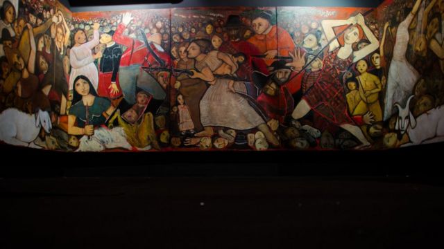 Painel da artista plástica Tereza Costa Rêgo retrata a batalha de Tejucupapo