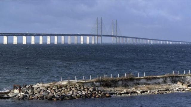 Le pont Oresund entre le Danemark et la Suède