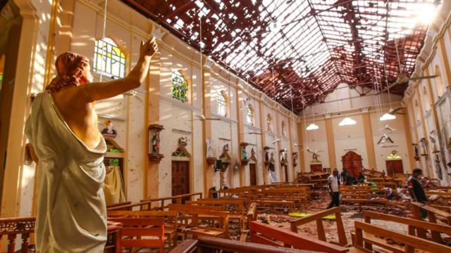 ප්රහාරයට ලක් වූ ශාන්ත සෙබස්තියන් දේවස්ථානය