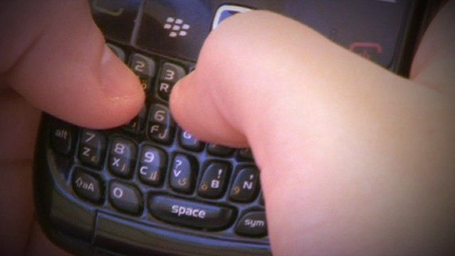 Text message being typed on phone