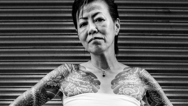 tattooed japanese woman