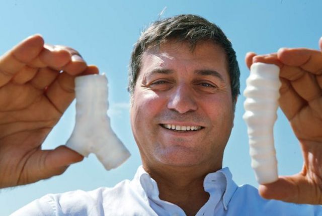 Paolo Macchiarini with his synthetic tracheas