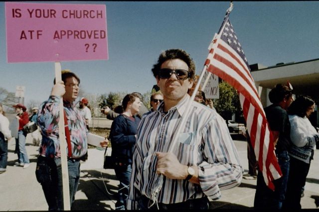 Protesta contra el asedio de Waco en 1993.