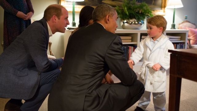 4月の訪英時にウィリアム王子夫妻やジョージ王子に会ったオバマ大統領