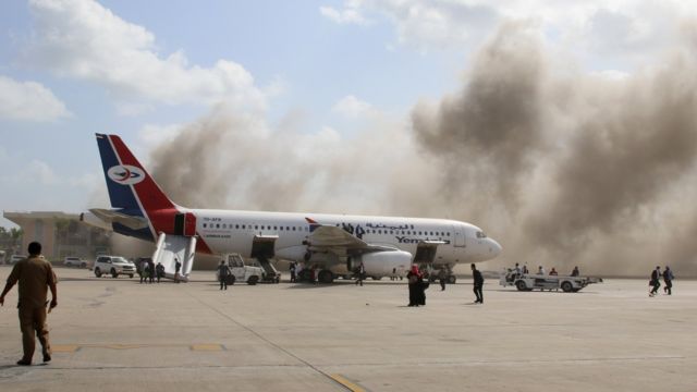 مطار عدن 30 ديسمبر 2020
