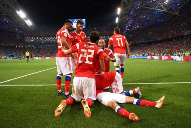 Росіяни святкують перший гол у ворота хорватів