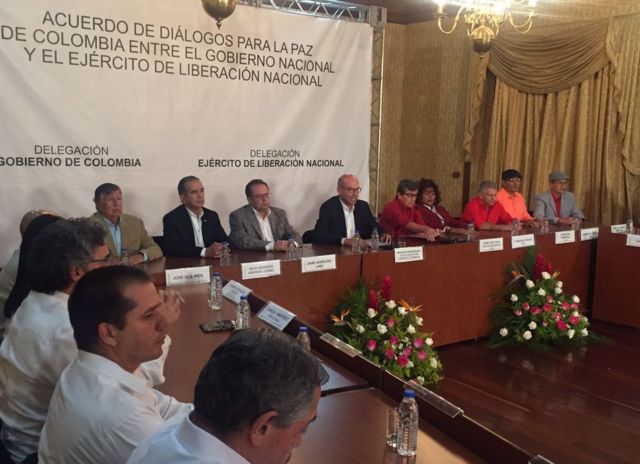 Anuncio del inicio de los diálogos hecho en Caracas