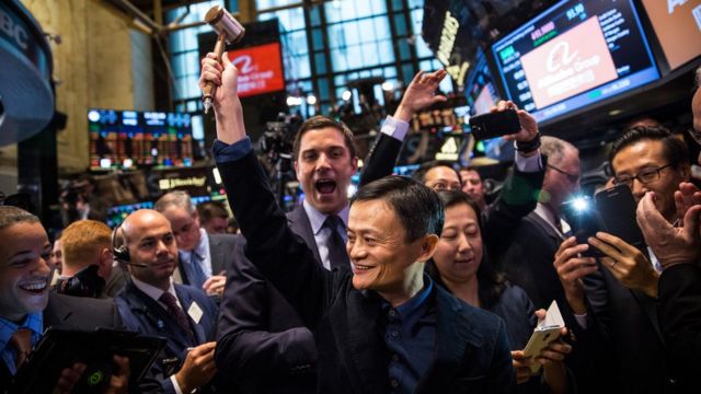 Jack Ma at the New York Stock Exchange