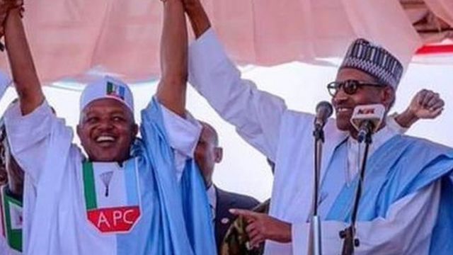 Muhammadu Buhari n fa ọwọ Atiku Bagudu soke bii oludije gomina APC nipinlẹ Kebbi