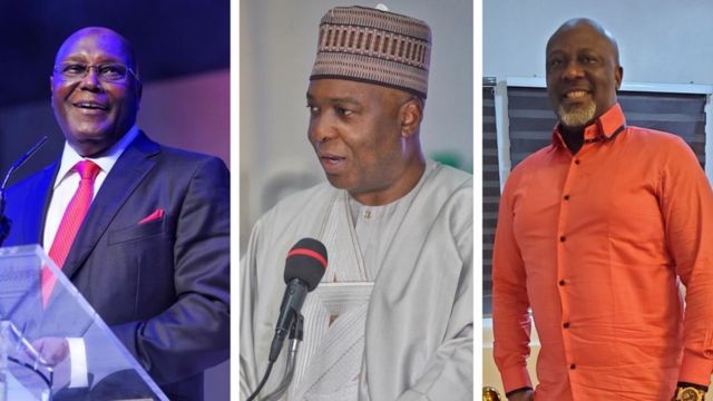 Photo of Atiku, Saraki and Melaye