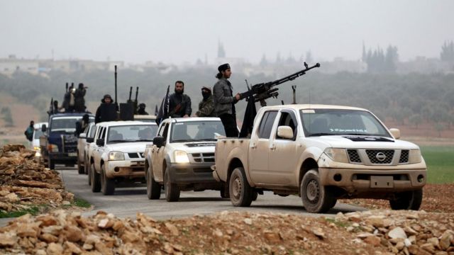 Abarwanyi ba Nusra Front mu bumanuko bwa Syria mu 2014