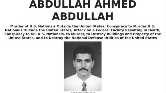 عاش عبد الله أحمد عبد الله سابقًا في إحدى ضواحي طهران المرموقة ، وقد منح مكتب التحقيقات الفيدرالي مكافأة قدرها 10 ملايين دولار لمن كشف موقعه