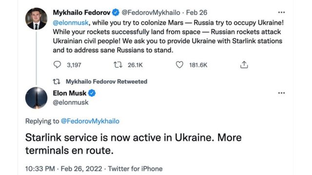 Fedorov'un Musk'ı etiketleyerek ilettiği talebi hızla karşılık buldu