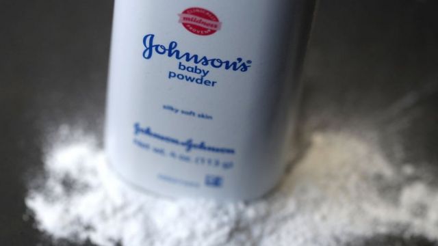 A jar of baby powder