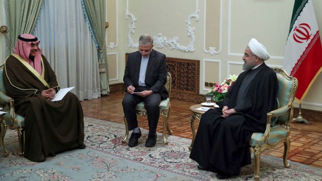 لقاء وزير خارجية الكويت مع الرئيس روحاني