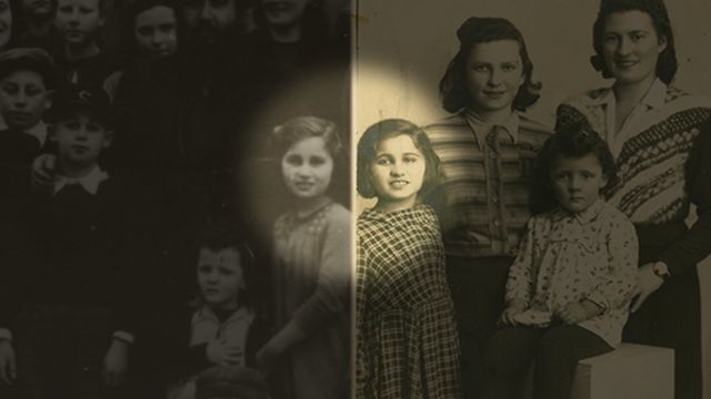 Duas imagens de Blanche quando criança lado a lado, com o rosto destacado