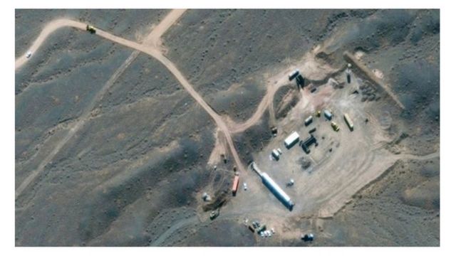 A satellite image of an Iranian nuclear facility