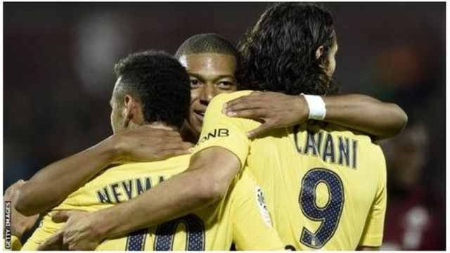 Neymar, Mbappe na Cavani