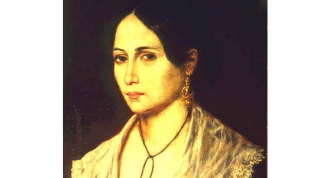 Anita Garibaldi em retrato pintado pelo italiano Gaetano Gallin, por volta de 1845