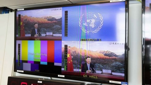 Xi Jinping attended the United Nations General Assembly in September 2020 through a video connection.