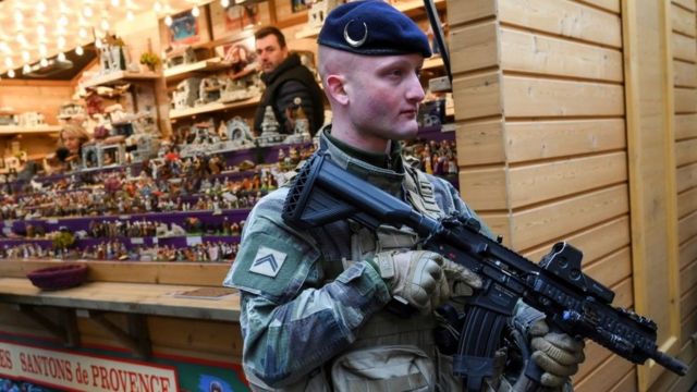 Военный патруль в Страсбурге