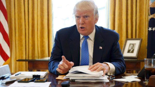 ABD Başkanı Donald Trump, Oval Ofis'te Reuters'a röportaj verdi.