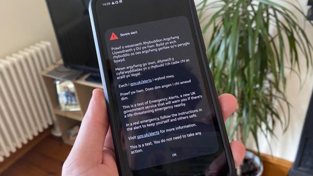 Emergency alert test: 'Technical error' causes Welsh language spelling  blunder, UK News