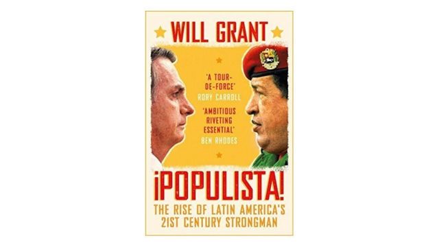 Capa do livro “Populista”, na qual Chávez e Bolsonaro aparecem frente a frente