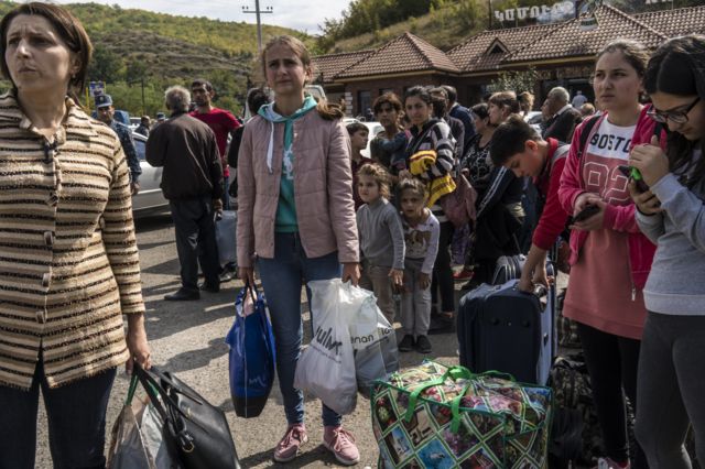 Nagorno-Karabakh residents prepare to flee the fighting