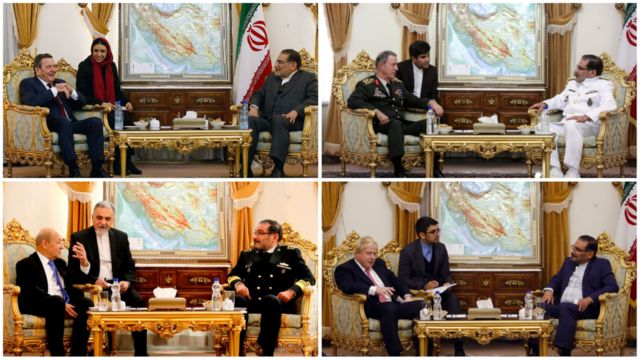 علی شمخانی در این سالها بارها با مهمترین نمایندگان کشورهای دیگر - به ویژه کشورهای اروپایی - که به تهران سفر کردهاند ملاقات کرده است