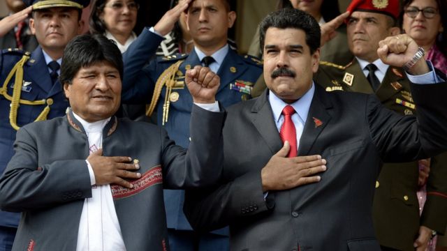 Morales y Maduro.
