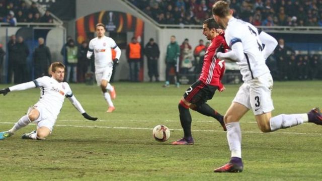 Henrikh Mkhitaryan aheruka kwinjiza ibitsindo bitatu mu rukino rumwe ku kibuga ca Chornomorets akinira Borussia Dortmund