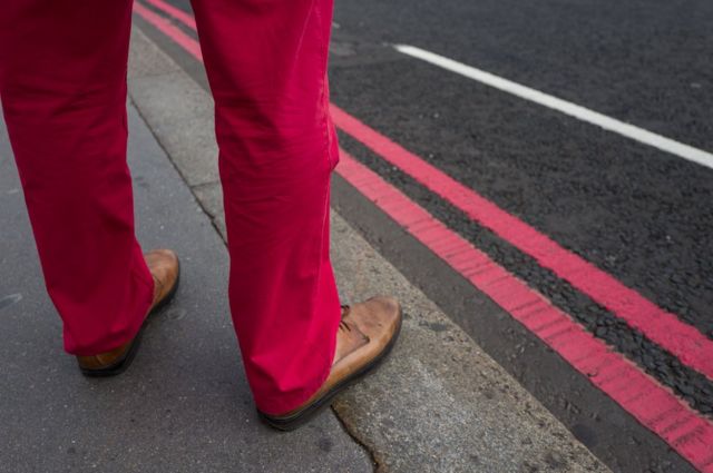 red trousers, red lines