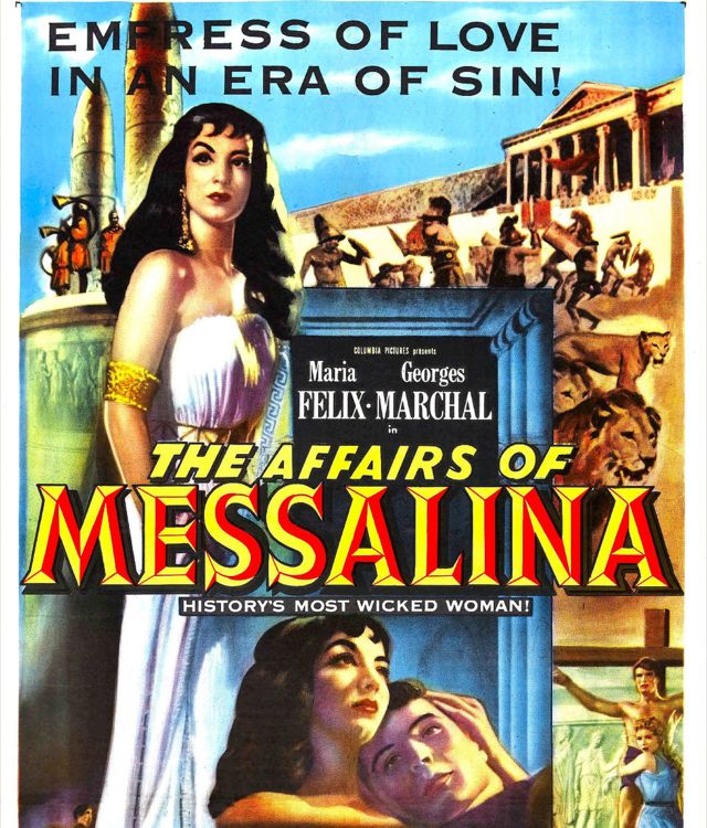 "Los asuntos de Messalina", póster imagen de Maria Felix, 1951