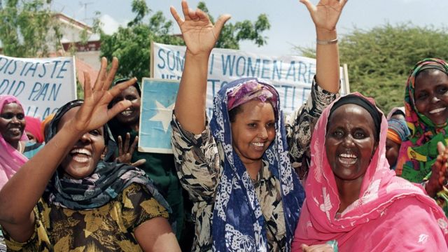 Des femmes somaliennes en train de manifester