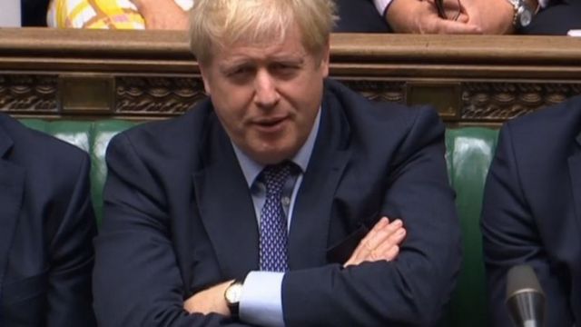 Boris Johnson no Parlamento