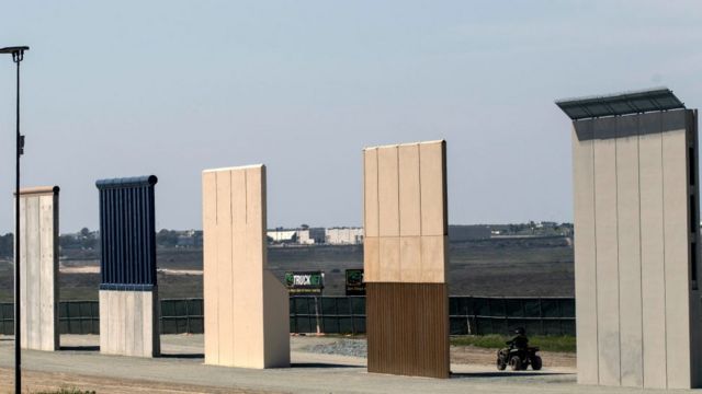 Prototipos del muro de Trump